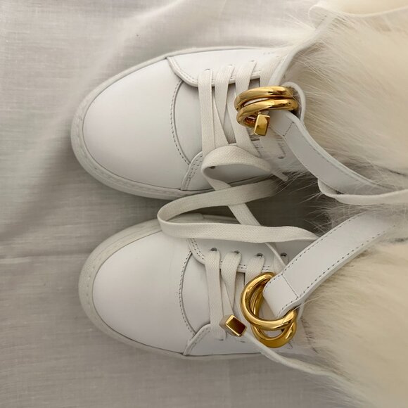 Buscemi Womens 100MM New Rabbit White Sneakers US 9 - Picture 4 of 13